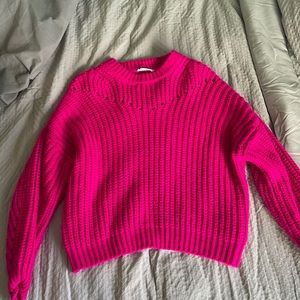 Hot Pink Sweater Oversized - M